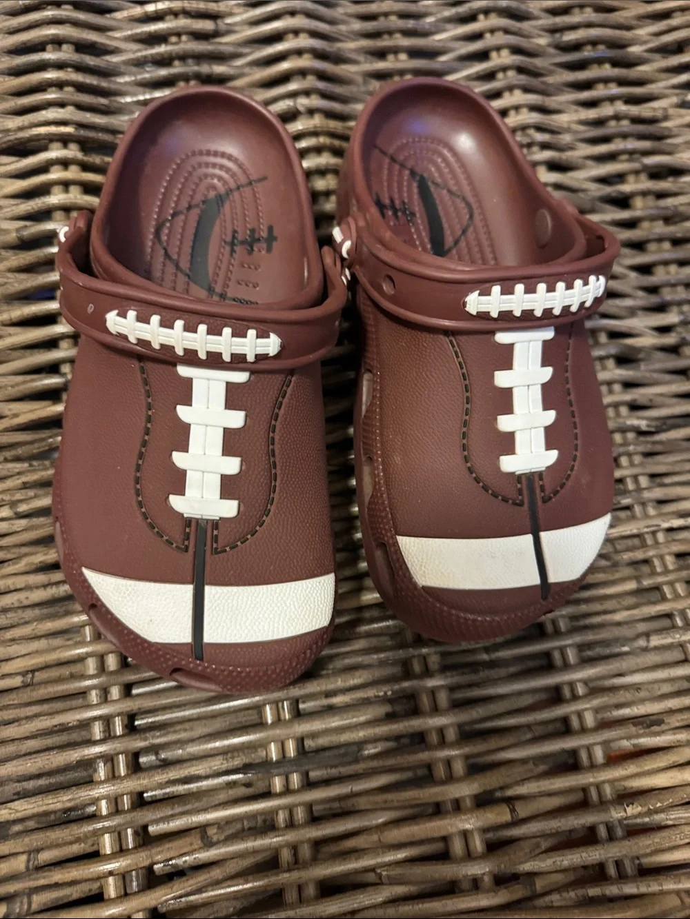 Kids Football Crocs Brown/White